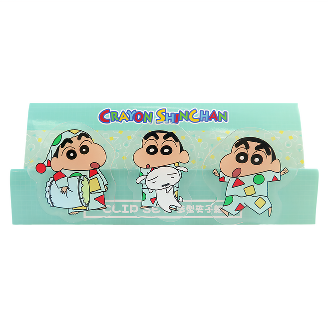 Shinchan 蠟筆小新 造型夾子組 (3入) 亞克力 ABS, 睡衣, 1組