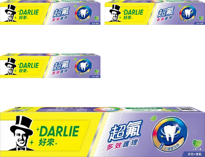 DARLIE 好來 超氟多效護理牙膏, 180g, 4條