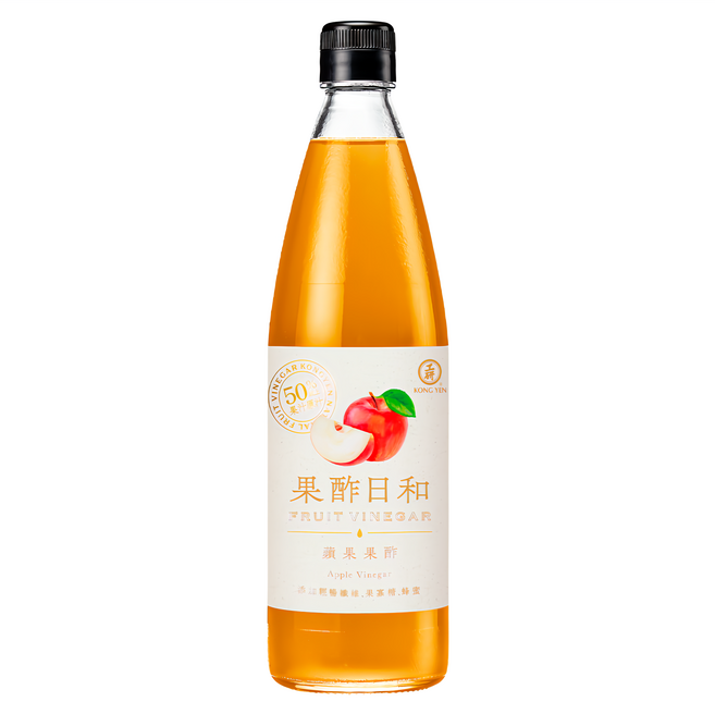 KONG YEN 工研 果酢日和 蘋果果酢, 590ml, 1瓶