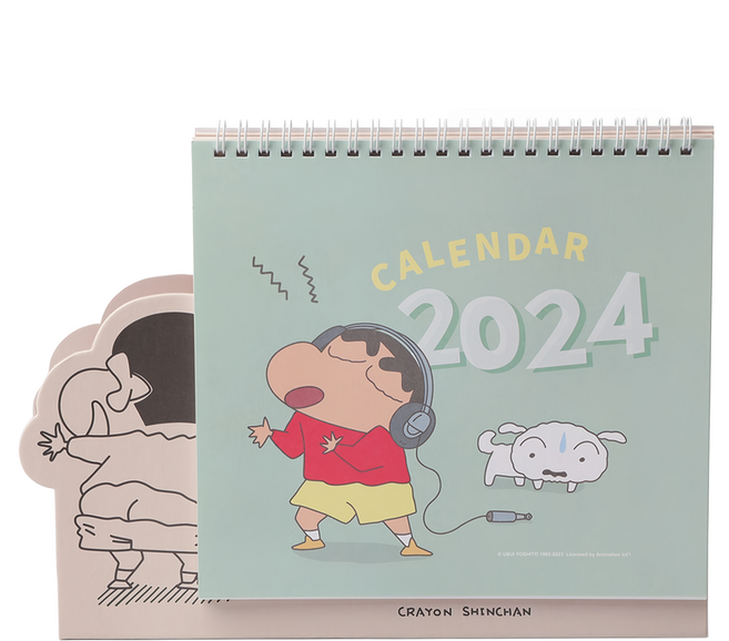 norns 2024蠟筆小新桌曆 人物造型底座, 唱歌, 1本