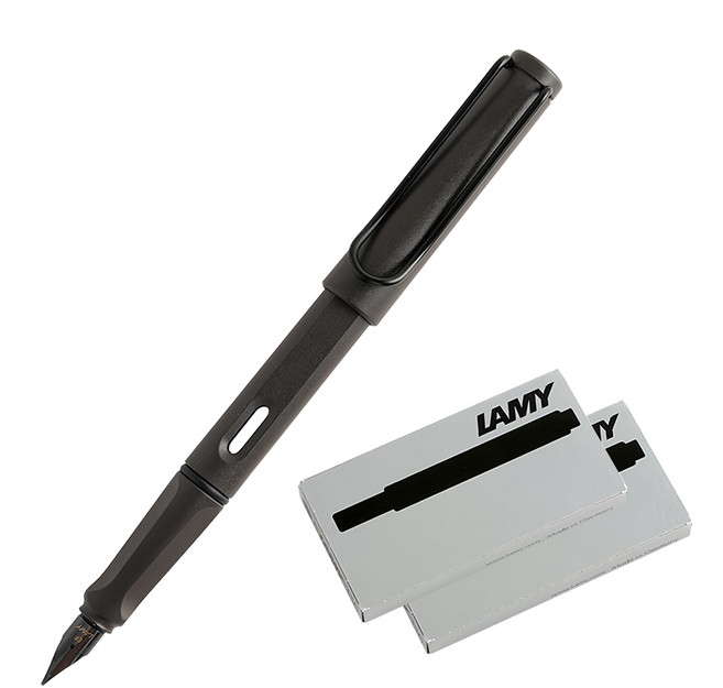 德國 LAMY Safari 鋼筆套組, EF, 霧面黑
