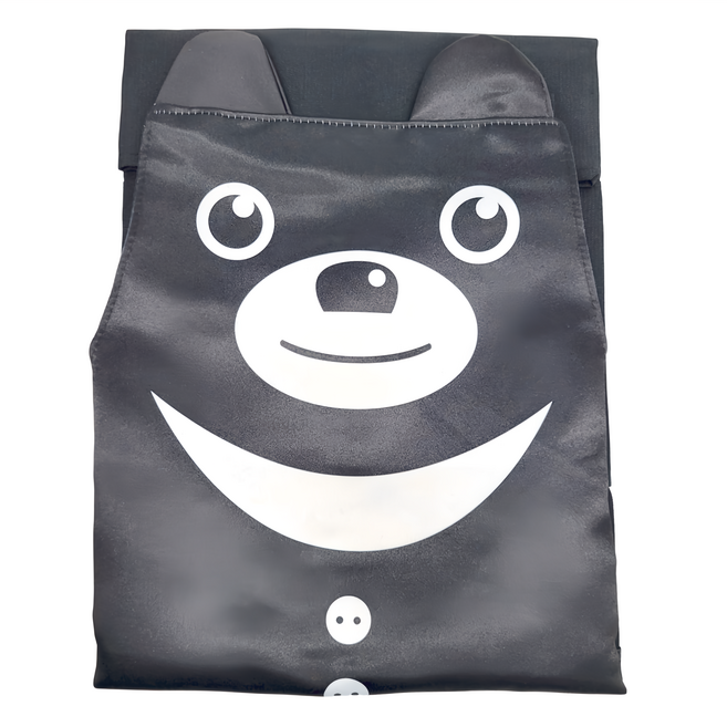 熊圓 台灣黑熊圍裙 尺寸72x80cm, 黑色, 1件