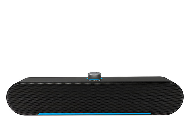 Kinyo USB炫光多媒體喇叭 320 x 57 x 70mm 509g, US-302, 黑色