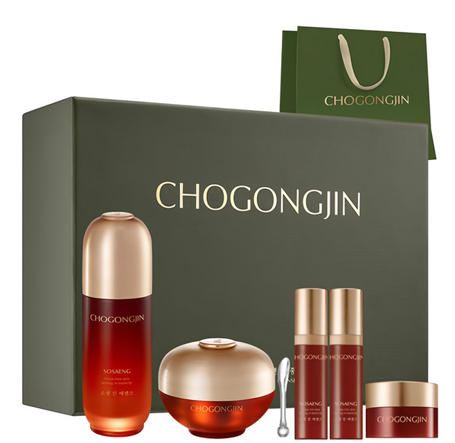 MISSHA 初拱辰 蘇生紅蔘護膚2件組 精華液50ml + 精華乳霜60ml, 1組