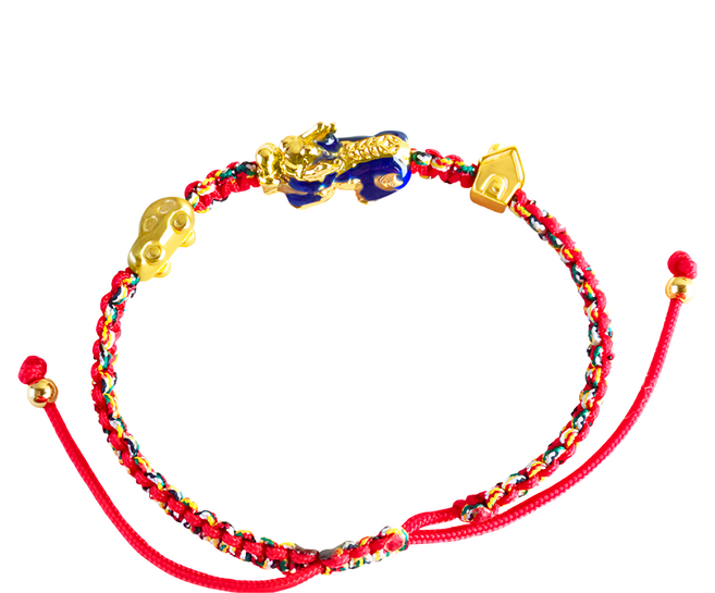 財神小舖 有車又有房 貔貅五色線手鍊 變色款