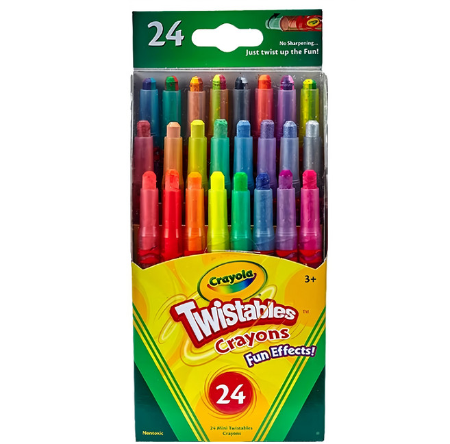 Crayola 繪兒樂 功能性扭轉式螢光蠟筆, 24色, 1盒