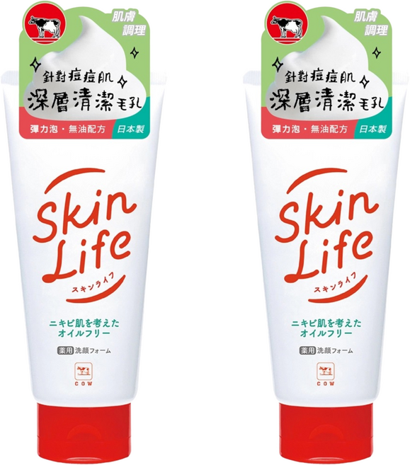 COW STYLE 牛乳石鹼 青春調理洗面乳, 110g, 2條