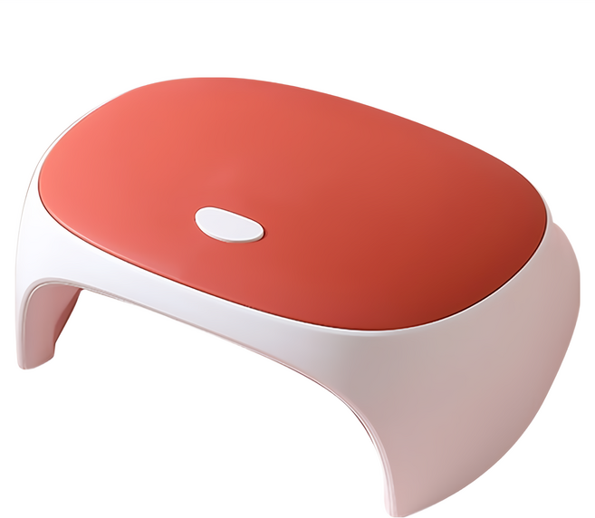 ANTIAN 智能紅光速乾美甲光療燈/高顏值不黑手指甲油膠烤燈/美甲烘乾機/美甲機 54W大功率, 粉白色, 1台