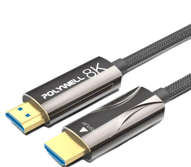 POLYWELL 寶利威爾 HDMI 8K AOC光纖線 4K144 8K60 UHD 工程線, 25m, 1條