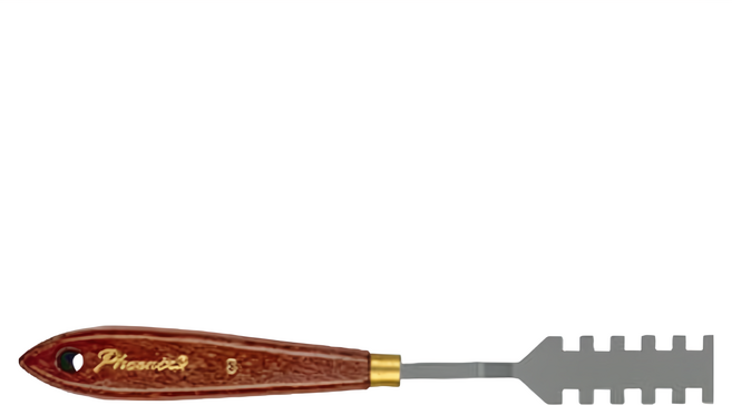 Phoenix 鳳凰畫材 義式造形畫刀 - 特殊鋼材、木頭材質 適用於油畫、壓克力、水彩、廣告顏料等各種顏料, 1支