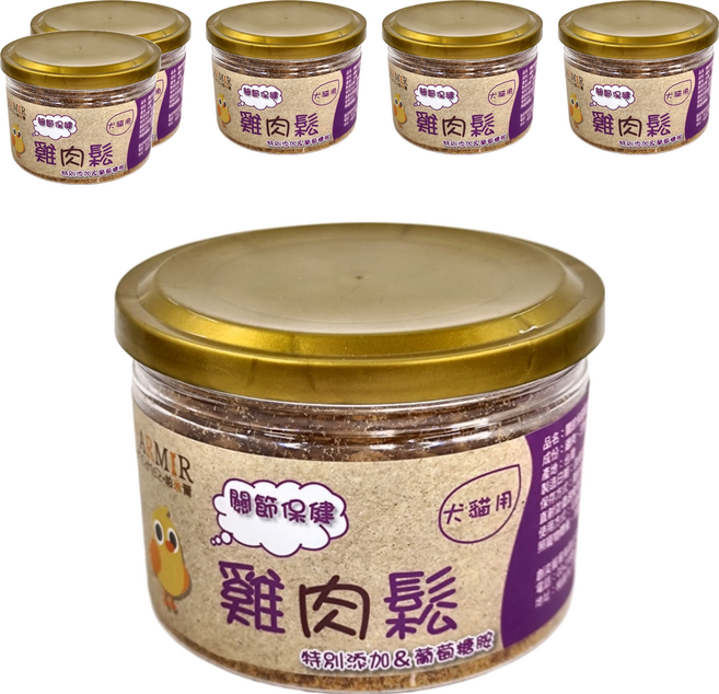 PARMIR 帕米爾 台灣公司貨 關節保健雞肉鬆 50g, 關節保健, 6罐