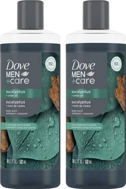 Dove 多芬 男士植萃修護沐浴露 尤加利雪松, 532ml, 2瓶