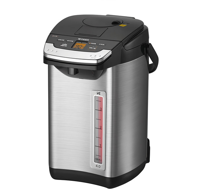 TIGER 虎牌 微電腦電熱水瓶 銀黑色 4L, PIG-A40R