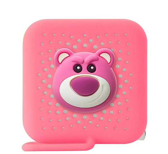 Bone 蹦克 65W 收線雙用充電器 63 x 60 x 43mm, 熊抱哥 粉色, 1個