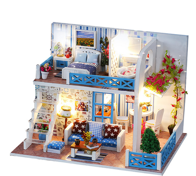 KkomiDEAL 海倫之家 中型袖珍屋DIY套組 + 製作工具, 1組