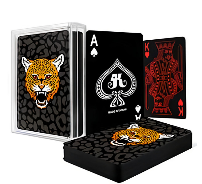 ROYAL 樂友 防水黑鑽撲克牌 非洲豹, 非洲豹 黑色, 1盒
