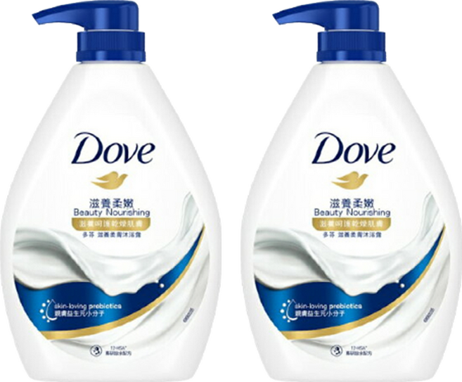 Dove 多芬 滋養柔膚沐浴露 滋養柔嫩, 900g, 2瓶