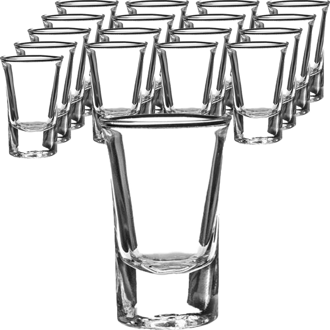 青蘋果 Deli Glass 燒酒杯 35毫升 透明, 18個