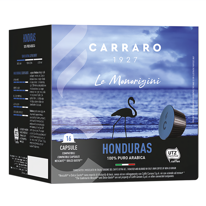 CARRARO HONDURAS 宏都拉斯 膠囊咖啡, 7g, 16顆, 1盒