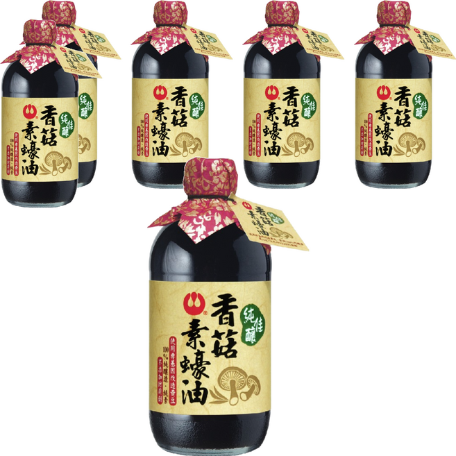 萬家香 純佳釀香菇素蠔油, 510g, 6瓶
