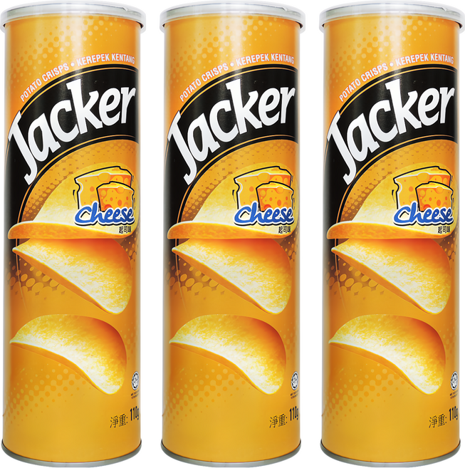 Jacker 洋芋片 起司味, 110g, 3罐