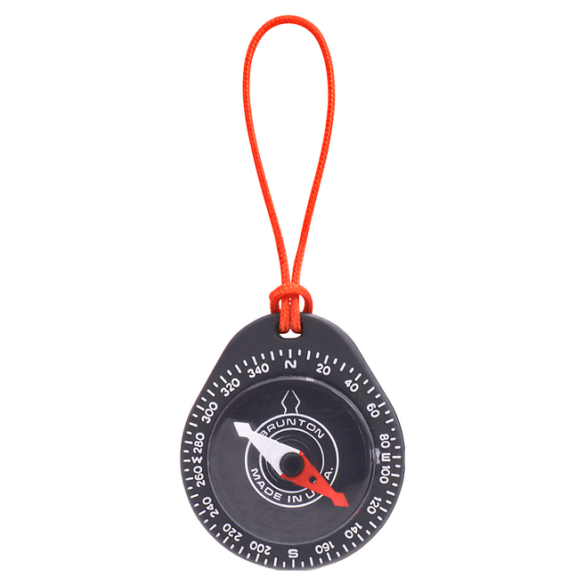 BRUNTON Tag-Along9040小指北針 美國製造 防風雨 FSC認證的可回收包裝, 1個, 黑色