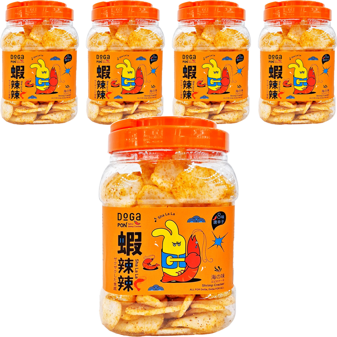DoGa 杜甲 蝦辣辣 葷食, 130g, 5罐