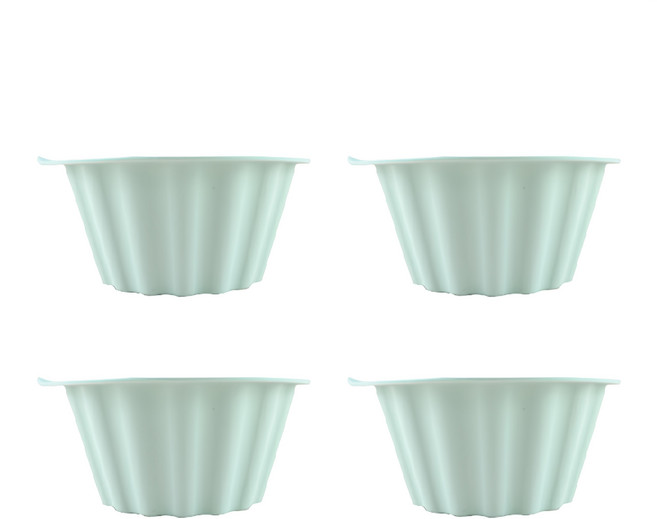 SiliPot 鉑金矽膠烘焙模具 M, 4個, 薄荷綠