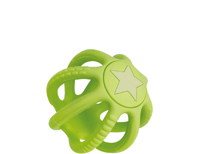 US baby 優生 手部訓練咬咬球 固齒器 (長牙期3m+), 彈跳風火輪 綠色, 1個