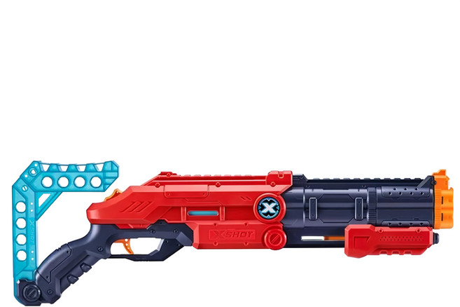 X SHOT 赤火系列 雙管特警 射擊玩具, 1個, 紅色