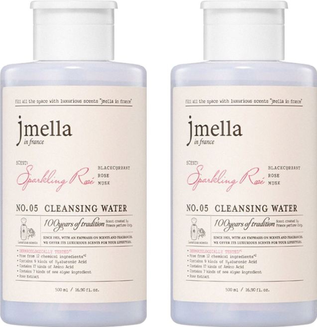 jmella in france 卸妝水, No.05 Sparkling Rose, 500ml, 2瓶