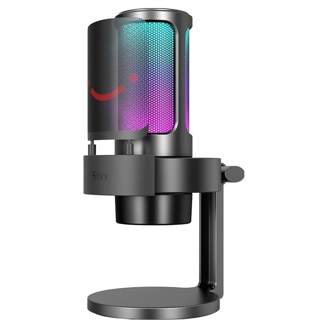 FIFINE A8 USB 心型指向電容式RGB麥克風, Black