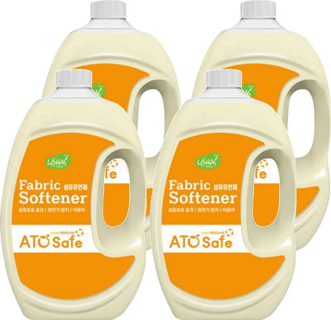 ATO Safe 衣物柔軟精 小蒼蘭香, 2.5L, 4桶