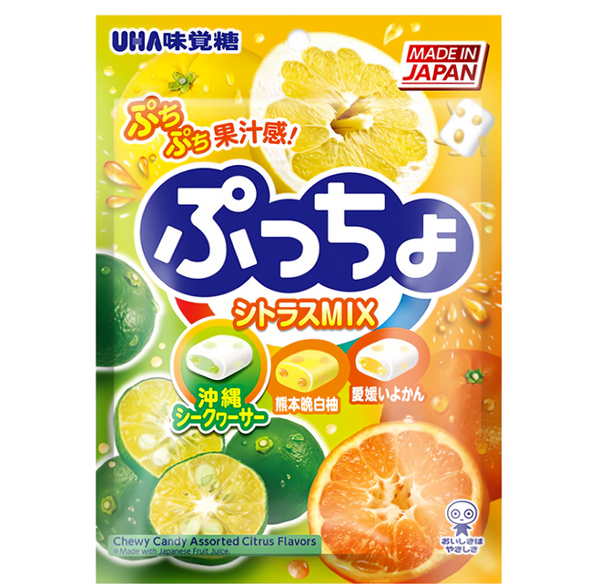 UHA 味覺糖 普超軟糖 綜合柑橘味, 90g, 1包