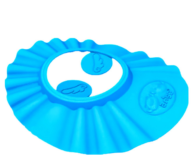 ange 洗髮帽 護耳型 柔軟EVA材質 保護寶寶頭部, 藍色, 1個