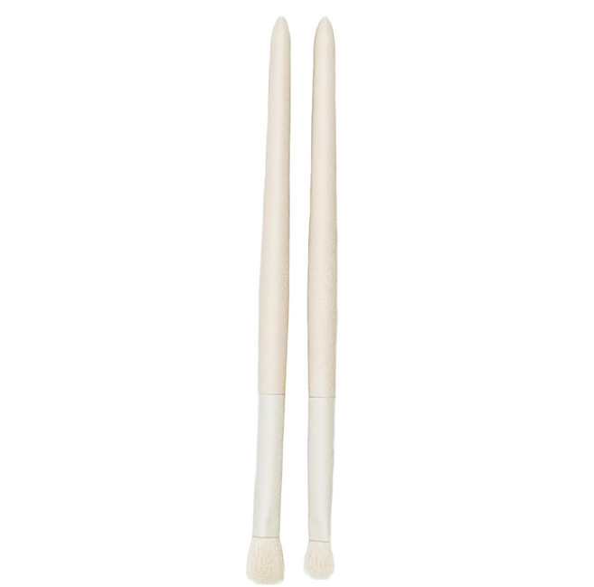 ISHIHARA 石原商店 IH清 etmoi抗菌眼影刷2個, 1組, 白色刷柄/白色刷毛