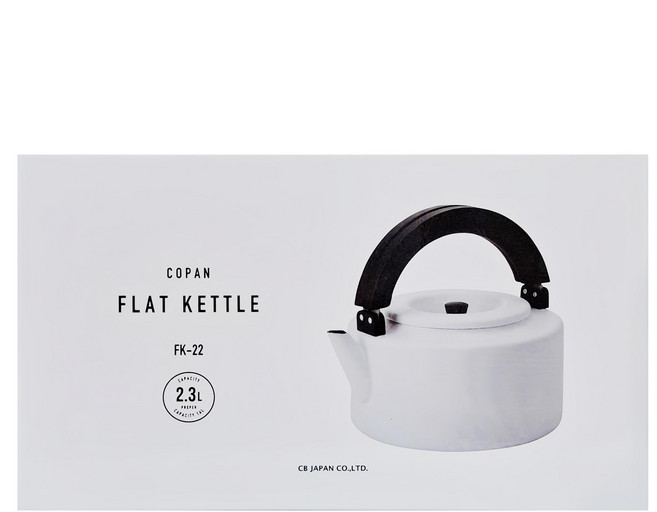 CB JAPAN Copan Flat Kettle FK-22, 紳士白, 2.3L, 1個