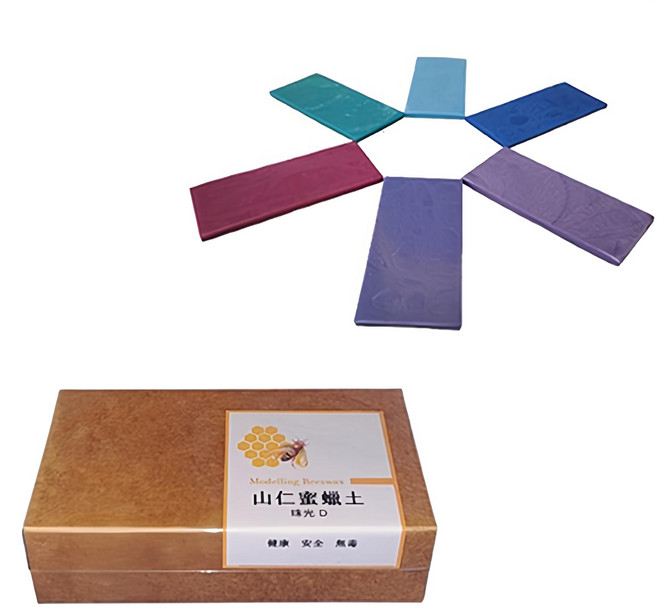 山仁 天然蜜蠟土, 1盒, 珠光D 彩色