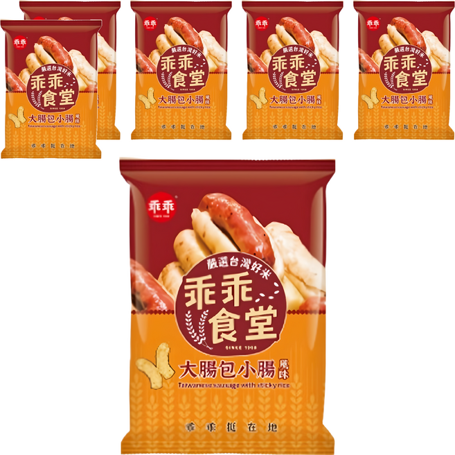 乖乖 食堂米果 大腸包小腸風味, 6包, 60g