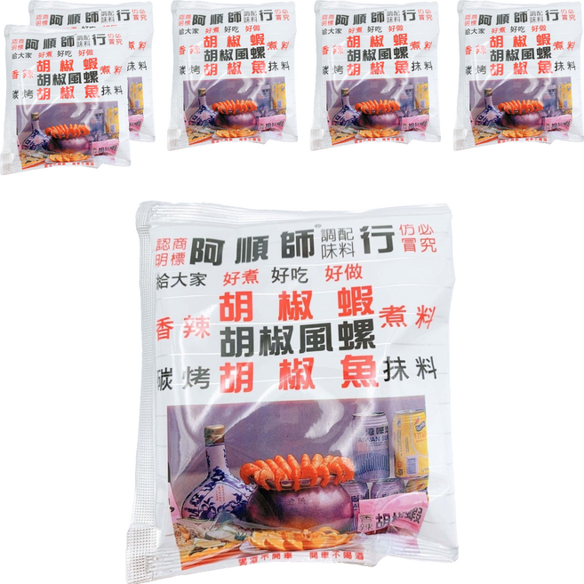 阿順師 胡椒蝦煮料 5包, 40g, 30包