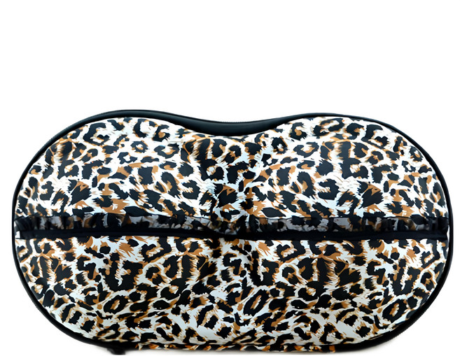 iSFun 蕾絲豹紋防撞內衣收納盒, 1個, 白色