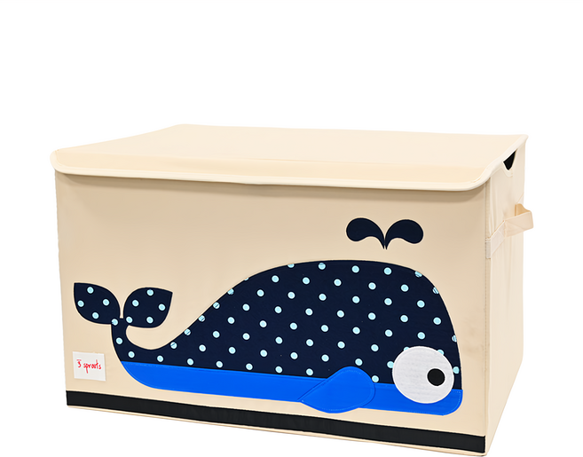 3 sprouts 大型玩具收納箱, 小鯨魚, 1個
