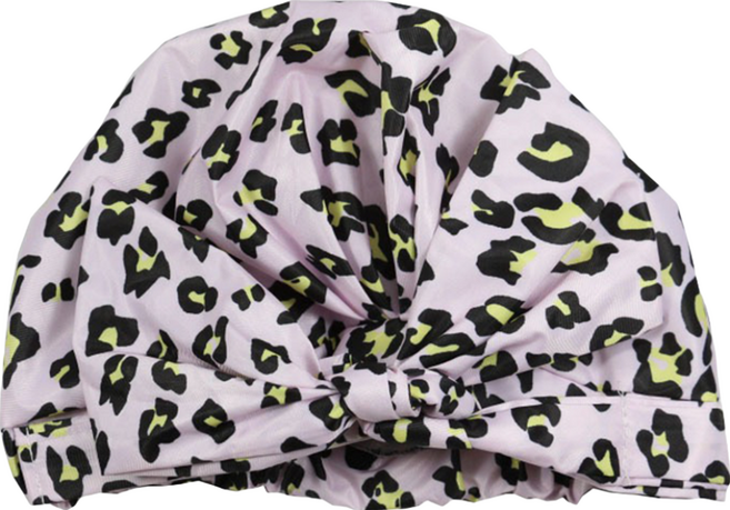 杏屋家居 歐美時尚造型防水浴帽 可調整緊度 非薄款, 粉色豹紋, 1個