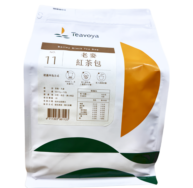 Teavoya 嘉柏茶業 老麥紅茶包, 50g, 15包, 1袋