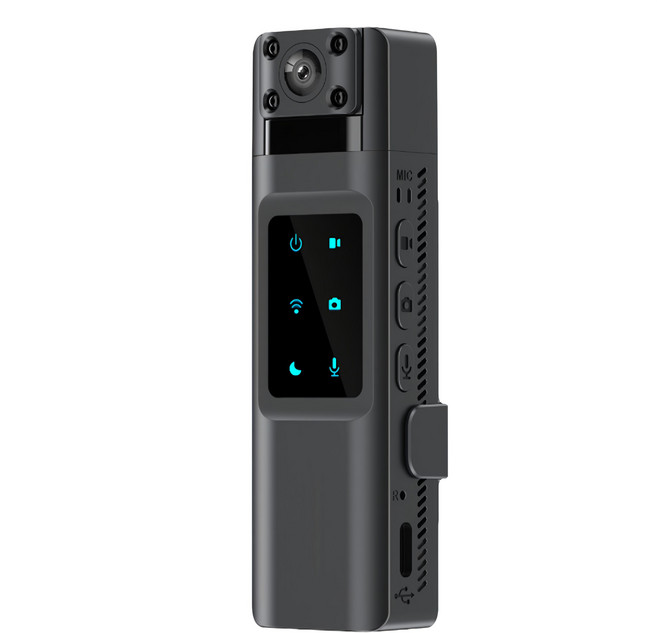 DTAudio 隨身攝影機 130°廣角鏡頭 1920*1080 4顆940夜視燈 1000mAH電池, 黑色