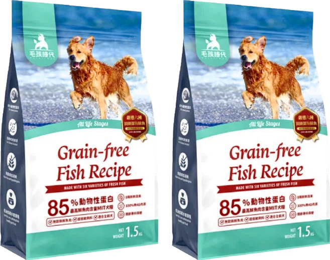 PetsTimes 毛孩時代 無穀全犬糧 關節, 鮮魚肉, 1.5kg, 2袋