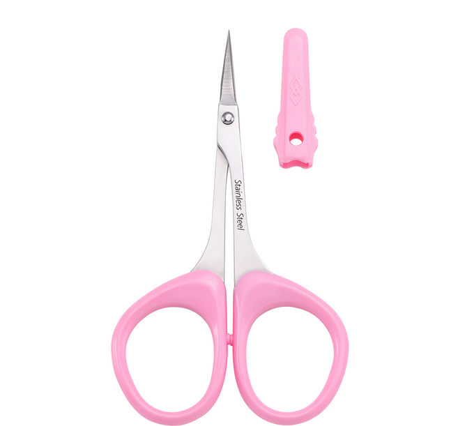 Sunland HAJIME 美容美甲小剪彎刀 420不鏽鋼 ABS合成樹脂 適用於修剪死皮 倒刺 厚繭 眉毛 縫紉繡花, 1支