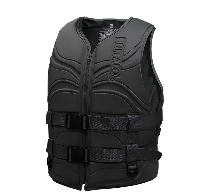 BUFFALO life jacket 頂級折疊式救生衣 / MC-019, 黑色