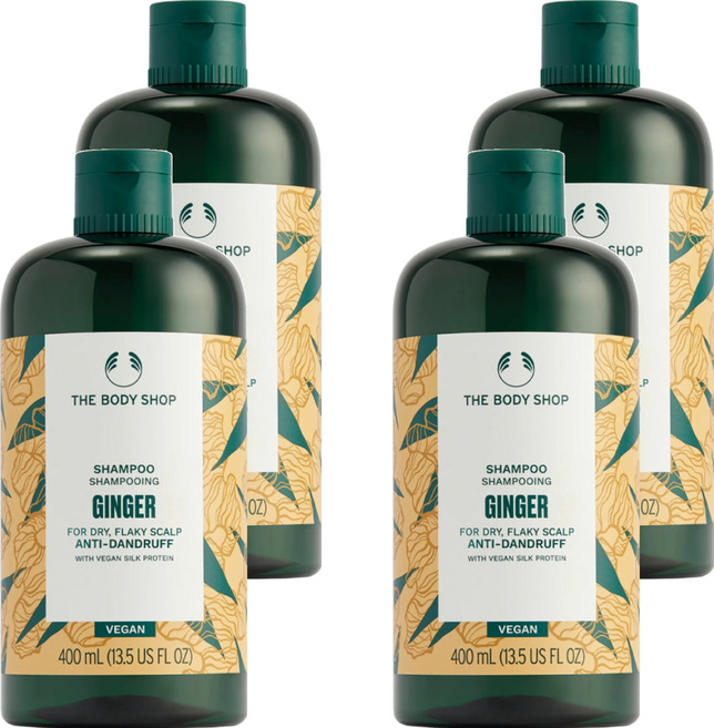 THE BODY SHOP 美體小舖 薑根鏗活調理洗髮精, 400ml, 4瓶