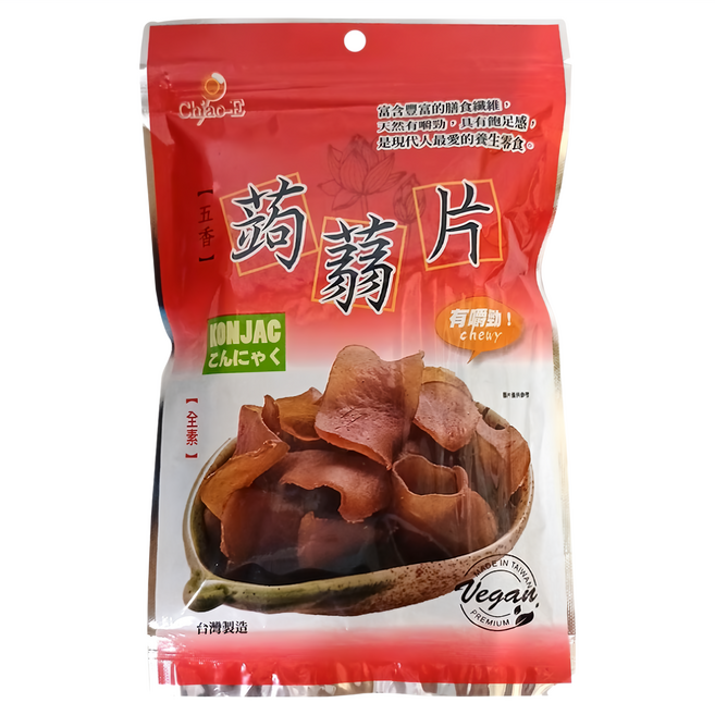 Chiao-E 巧益 五香蒟蒻片 全素, 100g, 1包